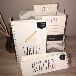 Rae Dunn Stationary Set Notepad Notebook